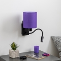 Brilagi - LED Elastyczny kinkiet NUBILA 1xE27/25W/230V + LED/3W czarny/fioletowy