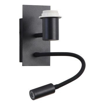 Brilagi - LED Elastyczny kinkiet NUBILA 1xE27/25W/230V + LED/3W czarny