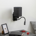 Brilagi - LED Elastyczny kinkiet NUBILA 1xE27/25W/230V + LED/3W czarny