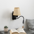 Brilagi - LED Elastyczny kinkiet NUBILA 1xE27/25W/230V + LED/3W czarny/jasnobrązowy