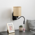 Brilagi - LED Elastyczny kinkiet NUBILA 1xE27/25W/230V + LED/3W czarny/jasnobrązowy
