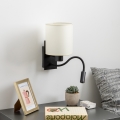 Brilagi - LED Elastyczny kinkiet NUBILA 1xE27/25W/230V + LED/3W czarny/kremowy