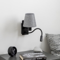 Brilagi - LED Elastyczny kinkiet NUBILA 1xE27/25W/230V + LED/3W czarny/szary