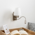 Brilagi - LED Elastyczny kinkiet NUBILA 1xE27/25W/230V + LED/3W matowy chrom/biały
