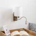 Brilagi - LED Elastyczny kinkiet NUBILA 1xE27/25W/230V + LED/3W matowy chrom/biały