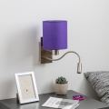 Brilagi - LED Elastyczny kinkiet NUBILA 1xE27/25W/230V + LED/3W matowy chrom/fioletowy