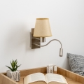 Brilagi - LED Elastyczny kinkiet NUBILA 1xE27/25W/230V + LED/3W matowy chrom/jasnobrązowy