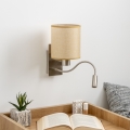 Brilagi - LED Elastyczny kinkiet NUBILA 1xE27/25W/230V + LED/3W matowy chrom/jasnobrązowy