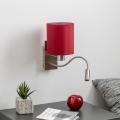 Brilagi - LED Elastyczny kinkiet NUBILA 1xE27/25W/230V + LED/3W matowy chrom/pompejańska czerwień