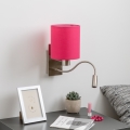 Brilagi - LED Elastyczny kinkiet NUBILA 1xE27/25W/230V + LED/3W matowy chrom/różowy