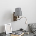 Brilagi - LED Elastyczny kinkiet NUBILA 1xE27/25W/230V + LED/3W matowy chrom/szary