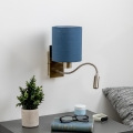 Brilagi - LED Elastyczny kinkiet NUBILA 1xE27/25W/230V+ LED/3W mosiądz/ciemnoniebieski