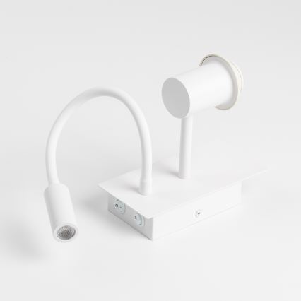 Brilagi - Elastyczny kinkiet LED NUBILA 1xE27/25W/230V + LED/3W biały/jasnoszary