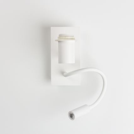 Brilagi - Elastyczny kinkiet LED NUBILA 1xE27/25W/230V + LED/3W biały/jasnoszary