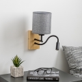 Brilagi - LED Elastyczny kinkiet NUBILA WOOD 1xE27/25W/230V + LED/3W dąb/szary