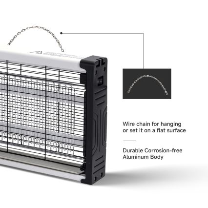 Brilagi - LED Elektryczny łapacz owadów UV 2xLED/7,5W/230V 90 m2
