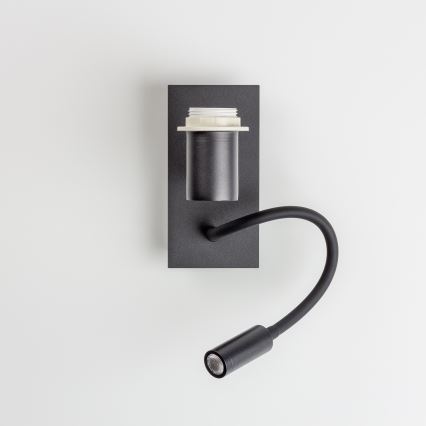 BRILAGI - LED Dziecięca giętna lampa ścienna BOBO 1xE27/25W/230V + LED/3W czarna/biała/niebieska/z misiami