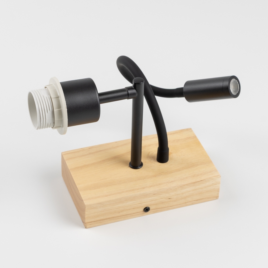 BRILAGI - LED Dziecięca giętka lampa ścienna BOBO WOOD 1xE27/25W/230V + LED/3W dąb/czarny/biały/zielony/dżungla