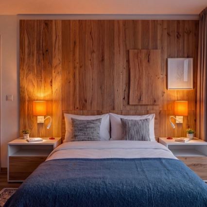 Brilagi - LED elastyczny kinkiet NUBILA 1xE27/25W/230V + LED/3W biały/pomarańczowy