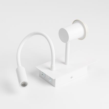 Brilagi - LED elastyczny kinkiet NUBILA 1xE27/25W/230V + LED/3W biały/pomarańczowy