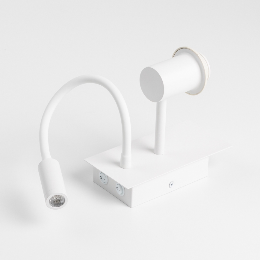 Brilagi - LED elastyczny kinkiet NUBILA 1xE27/25W/230V + LED/3W biały/pomarańczowy