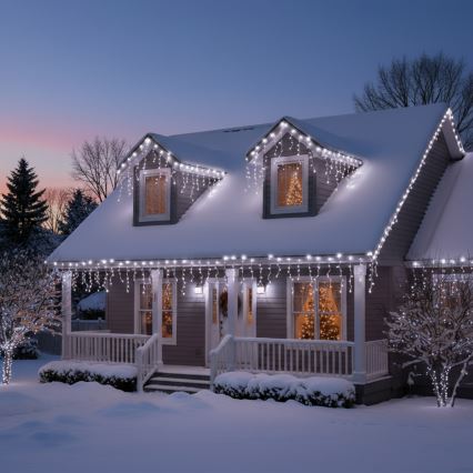 Brilagi - LED girlanda zewnętrzna 400xLED/8 funkcji 23m IP44 zimna biel