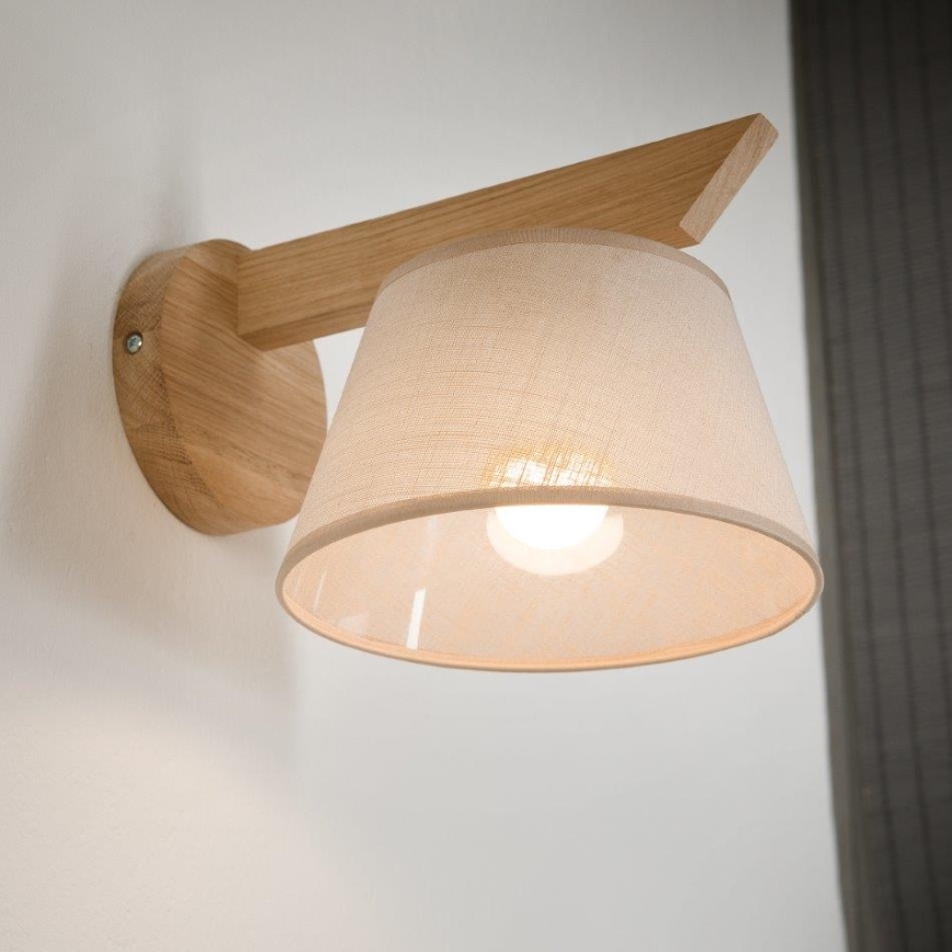 Brilagi - LED  Kinkiet ANTHONY 1xE14/40W/230V dąb/beżowy