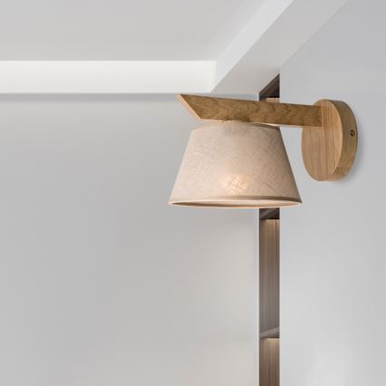 Brilagi - LED  Kinkiet ANTHONY 1xE14/40W/230V dąb/beżowy
