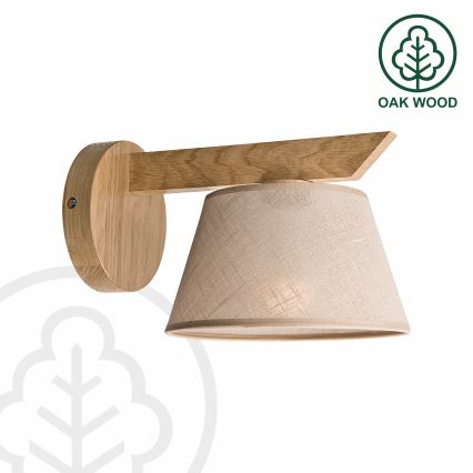 Brilagi - LED  Kinkiet ANTHONY 1xE14/40W/230V dąb/beżowy