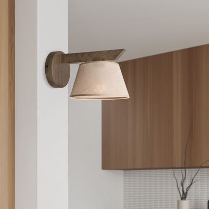 Brilagi - LED  Kinkiet ANTHONY 1xE14/40W/230V dąb/beżowy