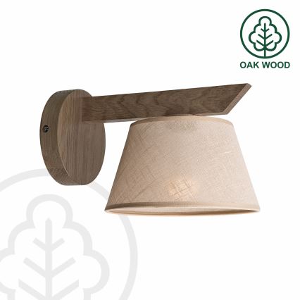 Brilagi - LED  Kinkiet ANTHONY 1xE14/40W/230V dąb/beżowy