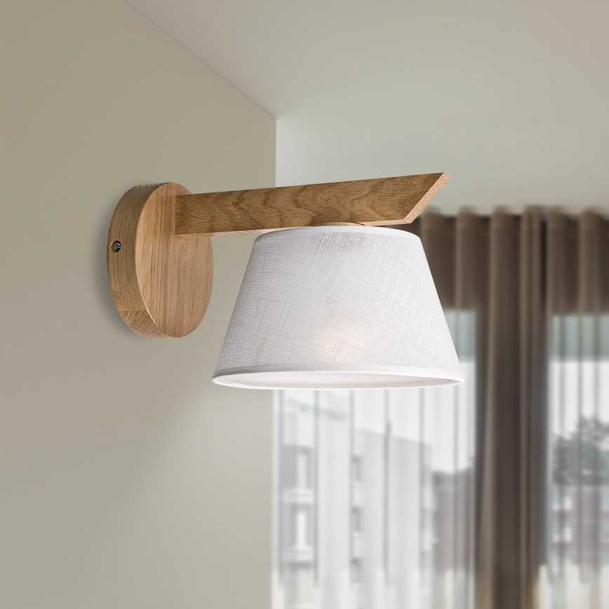 Brilagi - LED  Kinkiet ANTHONY 1xE14/40W/230V dąb/biały
