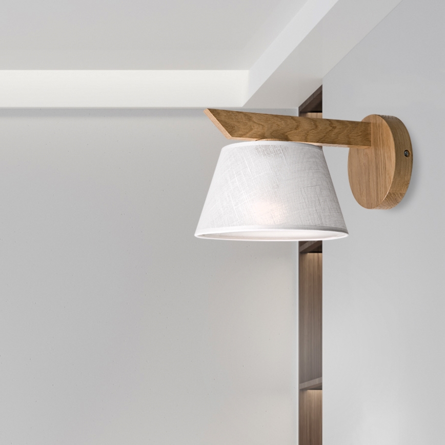Brilagi - LED  Kinkiet ANTHONY 1xE14/40W/230V dąb/biały