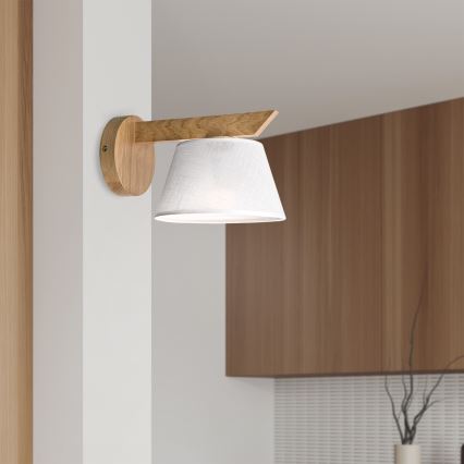 Brilagi - LED  Kinkiet ANTHONY 1xE14/40W/230V dąb/biały