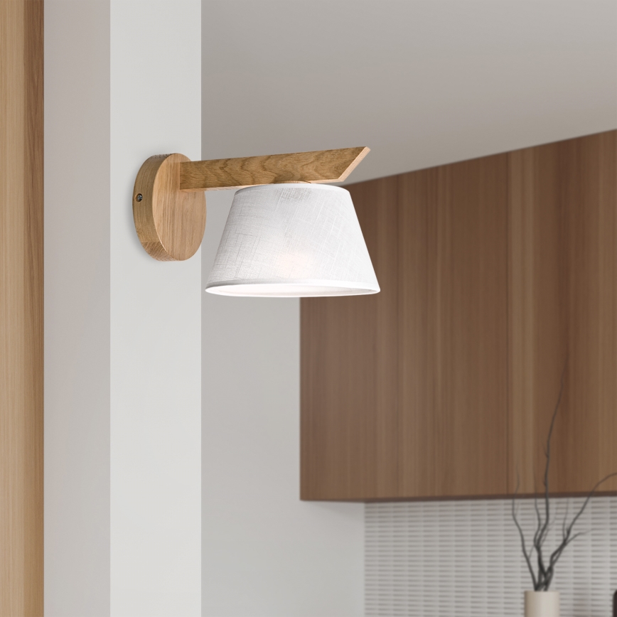 Brilagi - LED  Kinkiet ANTHONY 1xE14/40W/230V dąb/biały