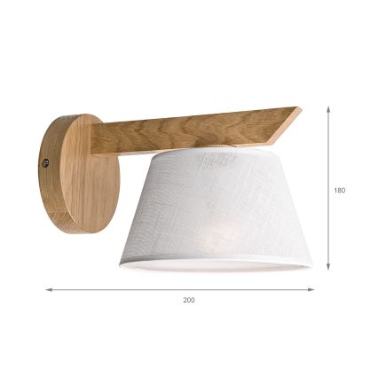 Brilagi - LED  Kinkiet ANTHONY 1xE14/40W/230V dąb/biały