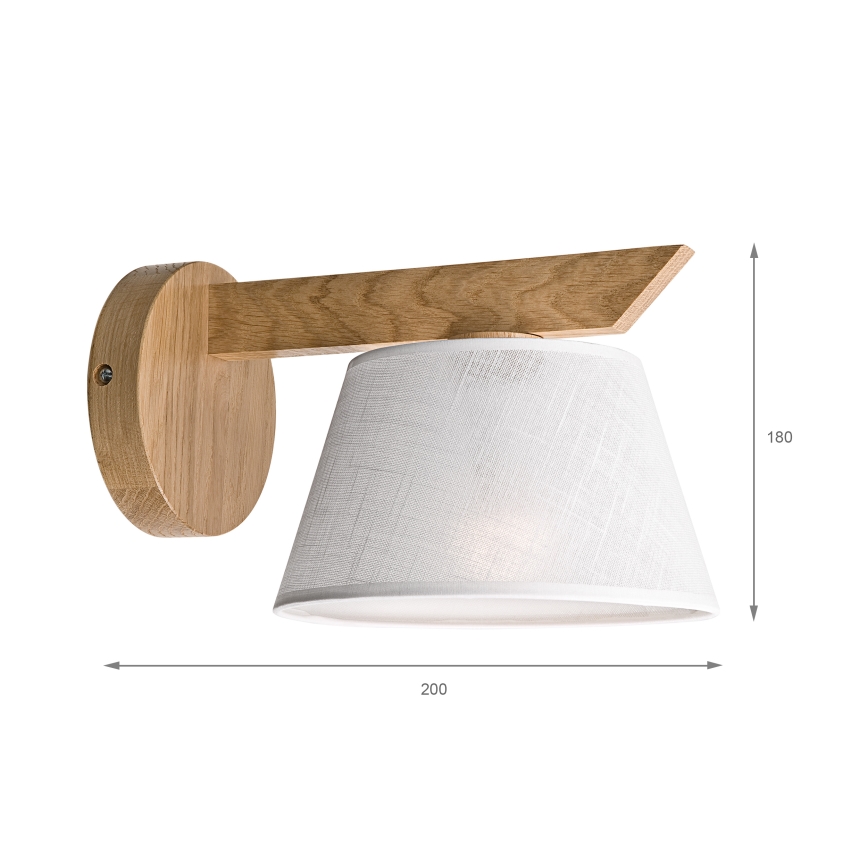 Brilagi - LED  Kinkiet ANTHONY 1xE14/40W/230V dąb/biały
