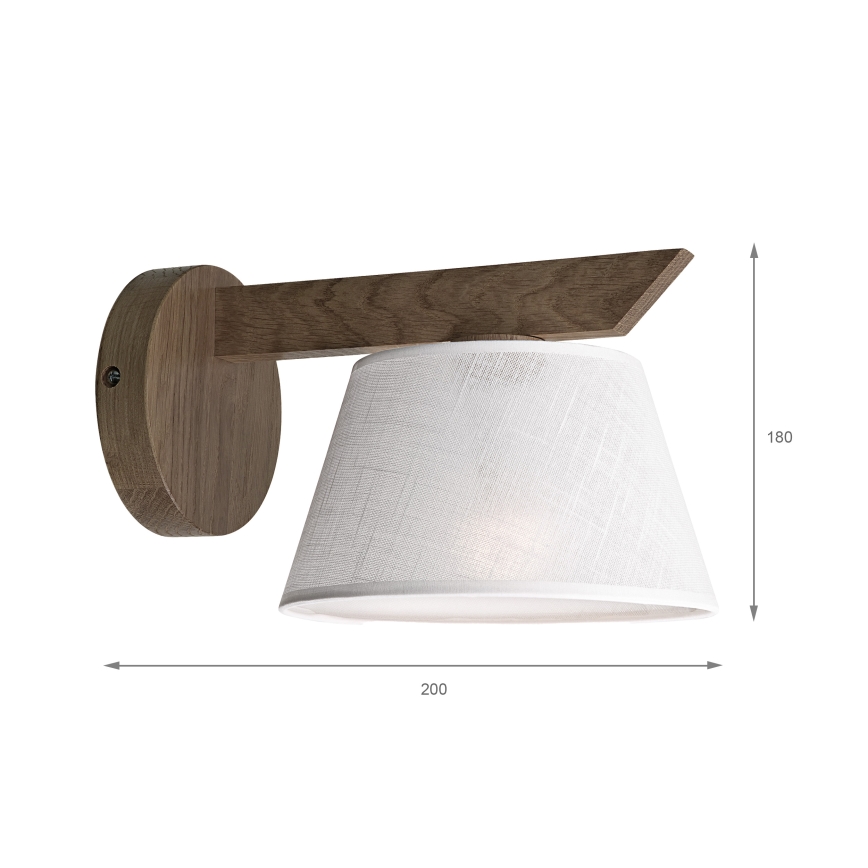 Brilagi - LED  Kinkiet ANTHONY 1xE14/40W/230V dąb/biały