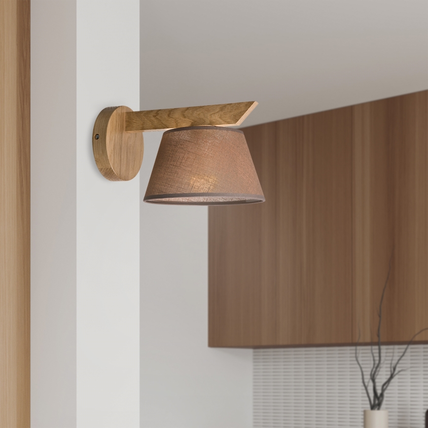 Brilagi - LED  Kinkiet ANTHONY 1xE14/40W/230V dąb/brązowy