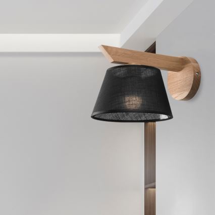 Brilagi - LED  Kinkiet ANTHONY 1xE14/40W/230V dąb/czarny