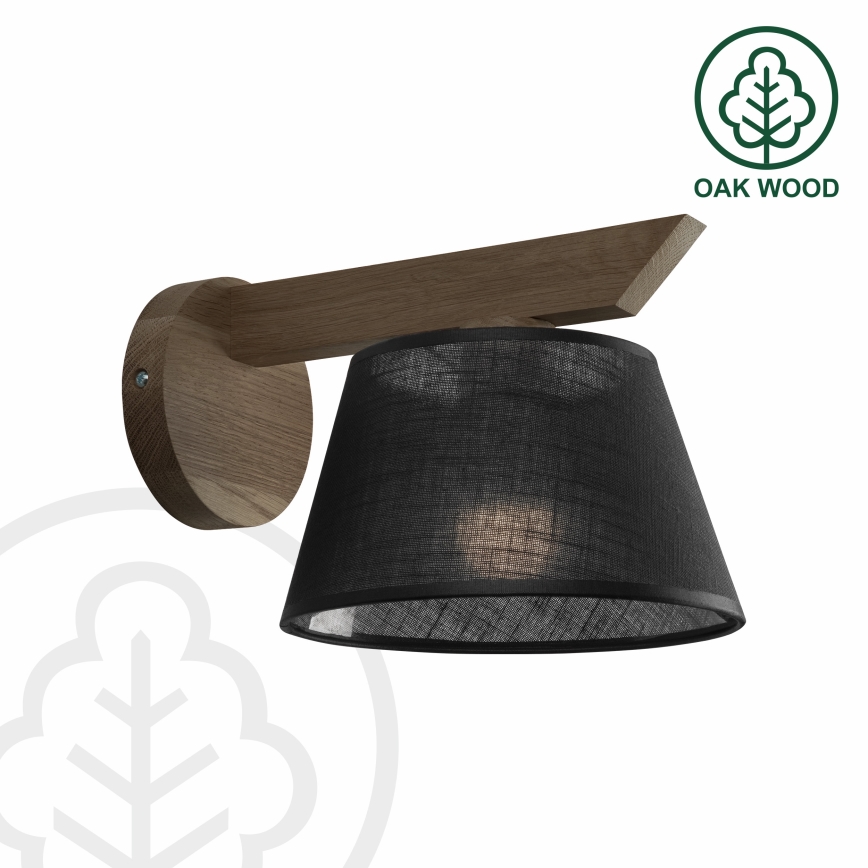 Brilagi - LED  Kinkiet ANTHONY 1xE14/40W/230V dąb/czarny