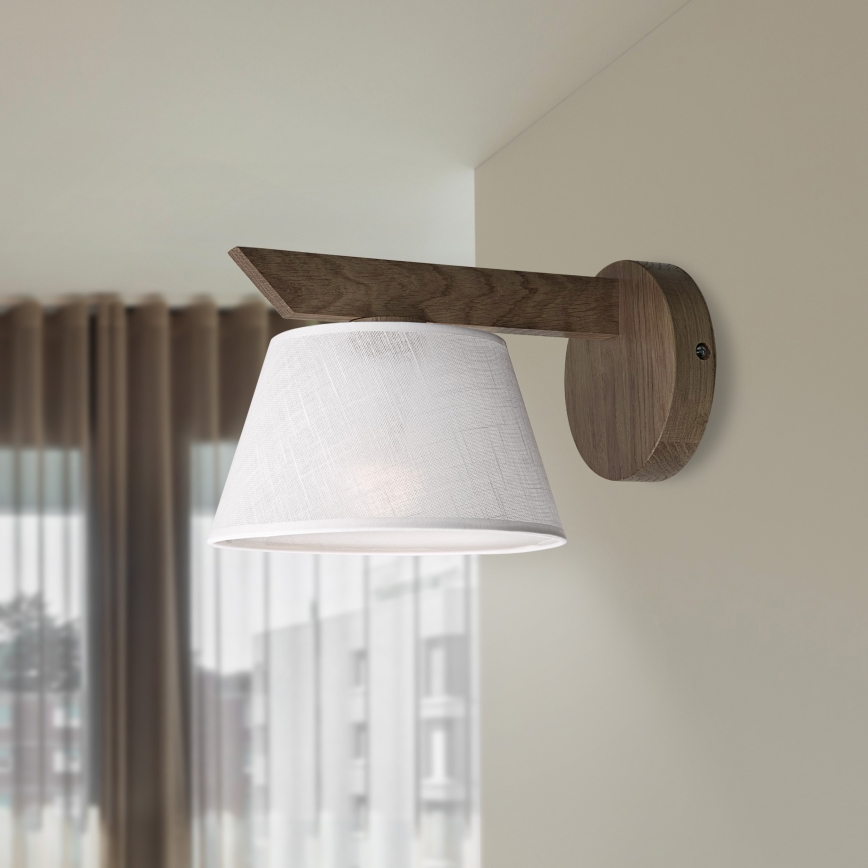 Brilagi - LED Kinkiet ANTHONY 1xE14/40W/230V dąb orzech/biały