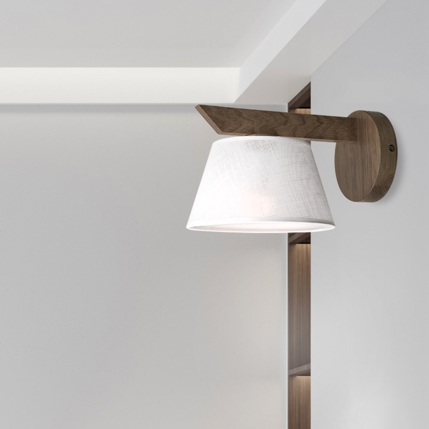 Brilagi - LED Kinkiet ANTHONY 1xE14/40W/230V dąb orzech/biały