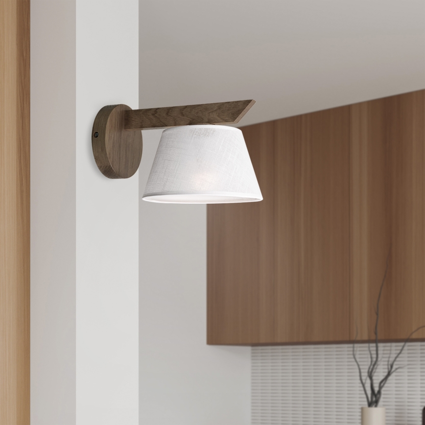 Brilagi - LED Kinkiet ANTHONY 1xE14/40W/230V dąb orzech/biały