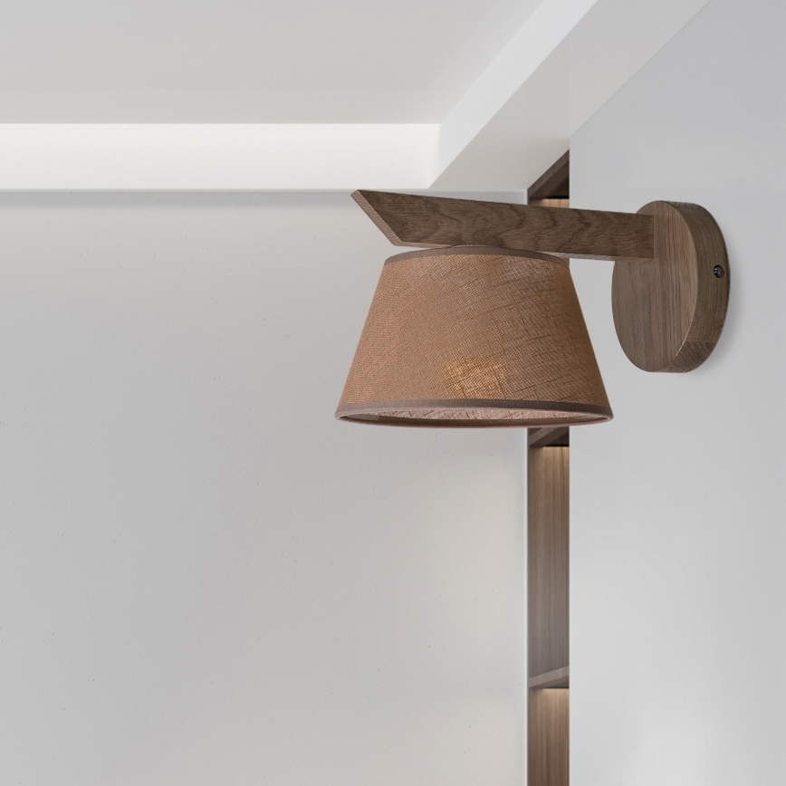 Brilagi - LED Kinkiet ANTHONY 1xE14/40W/230V dąb orzech/ciemny brąz