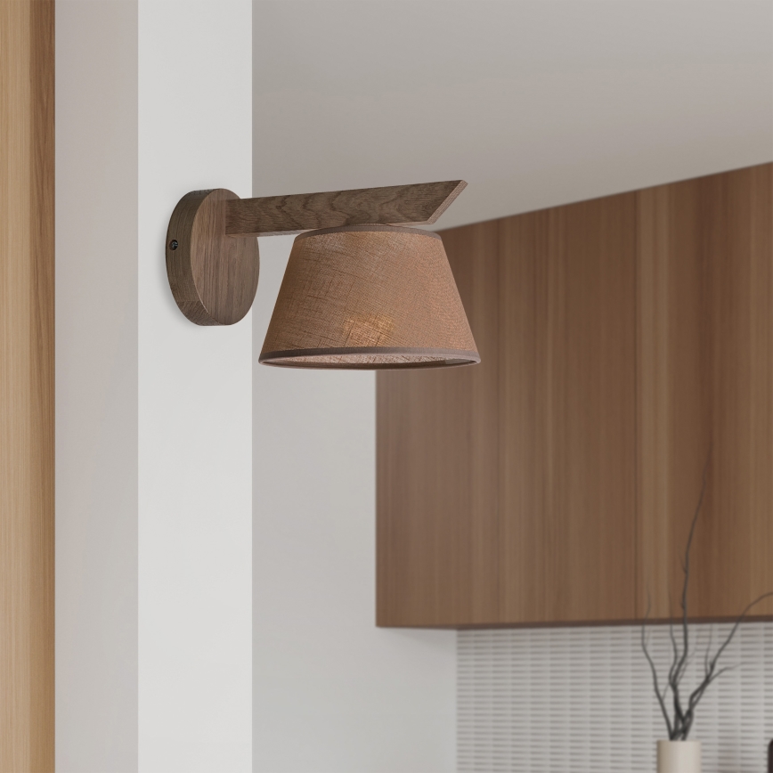 Brilagi - LED Kinkiet ANTHONY 1xE14/40W/230V dąb orzech/ciemny brąz