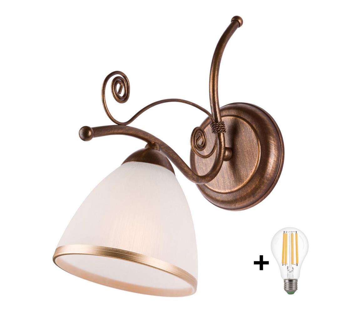 Brilagi - LED Kinkiet ANTICO 1xE27/60W/230V brązowy patyna