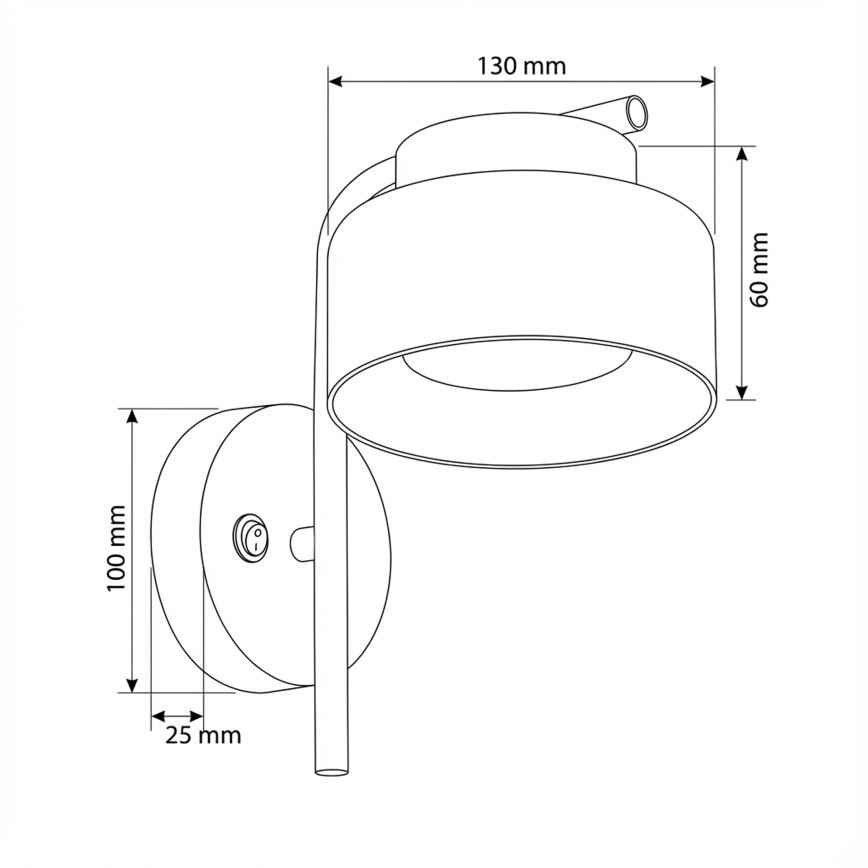 Brilagi - LED Kinkiet AURA LUX 1xGX53/30W/230V czarny/przydymiony