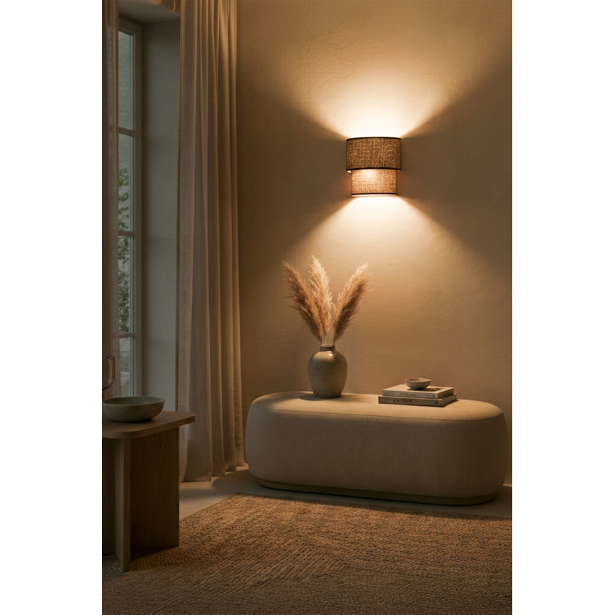 Brilagi - LED kinkiet BOHO ECO 1xE27/10W/230V brązowy