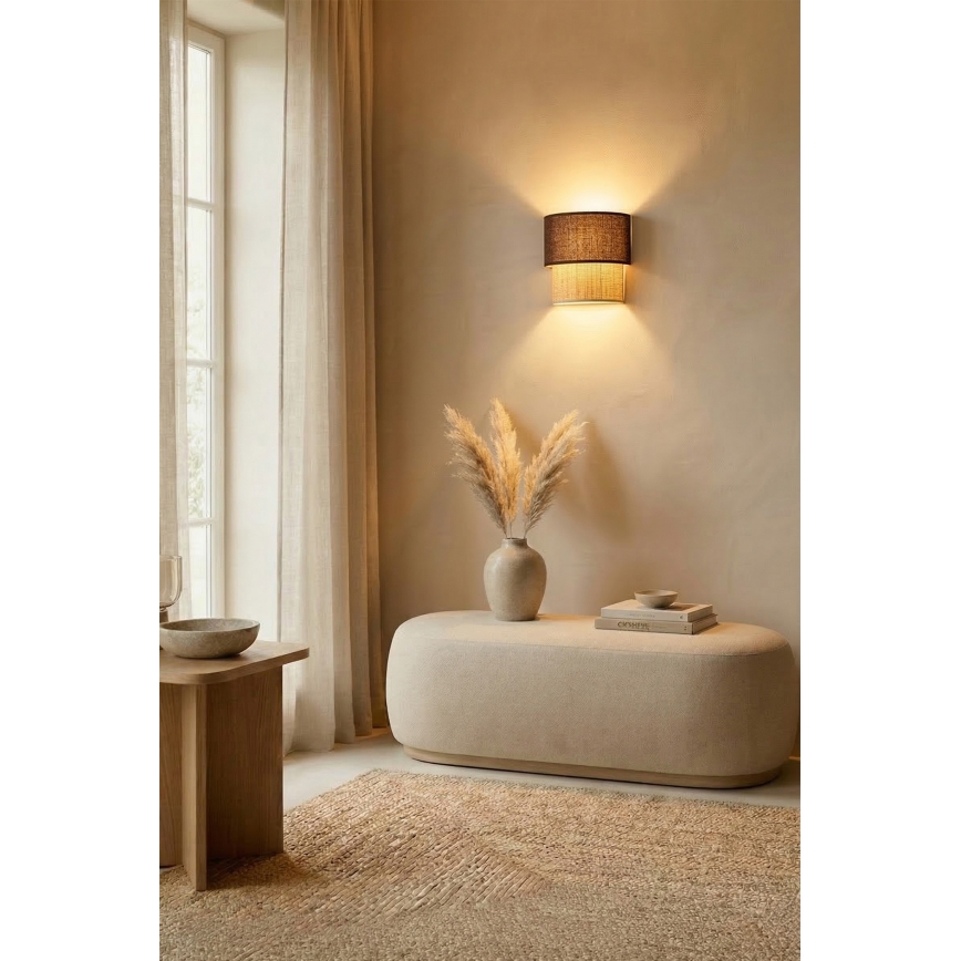 Brilagi - LED Kinkiet BOHO ECO 1xE27/10W/230V brązowy/kremowy